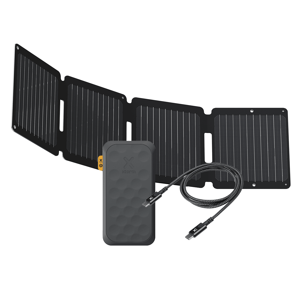 28W Portable Solar Panel + FS5 Power Bank 20.000 mAh + USB - C PD Cable 100W Bundle - Xtorm EU