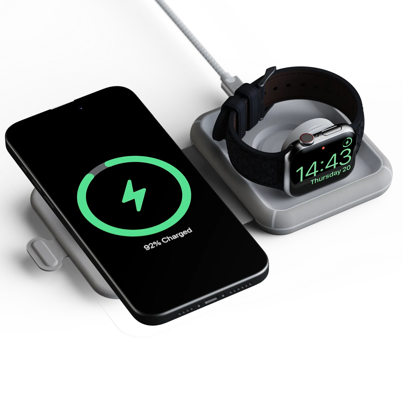 Foldable Wireless Travel Charger 2in1