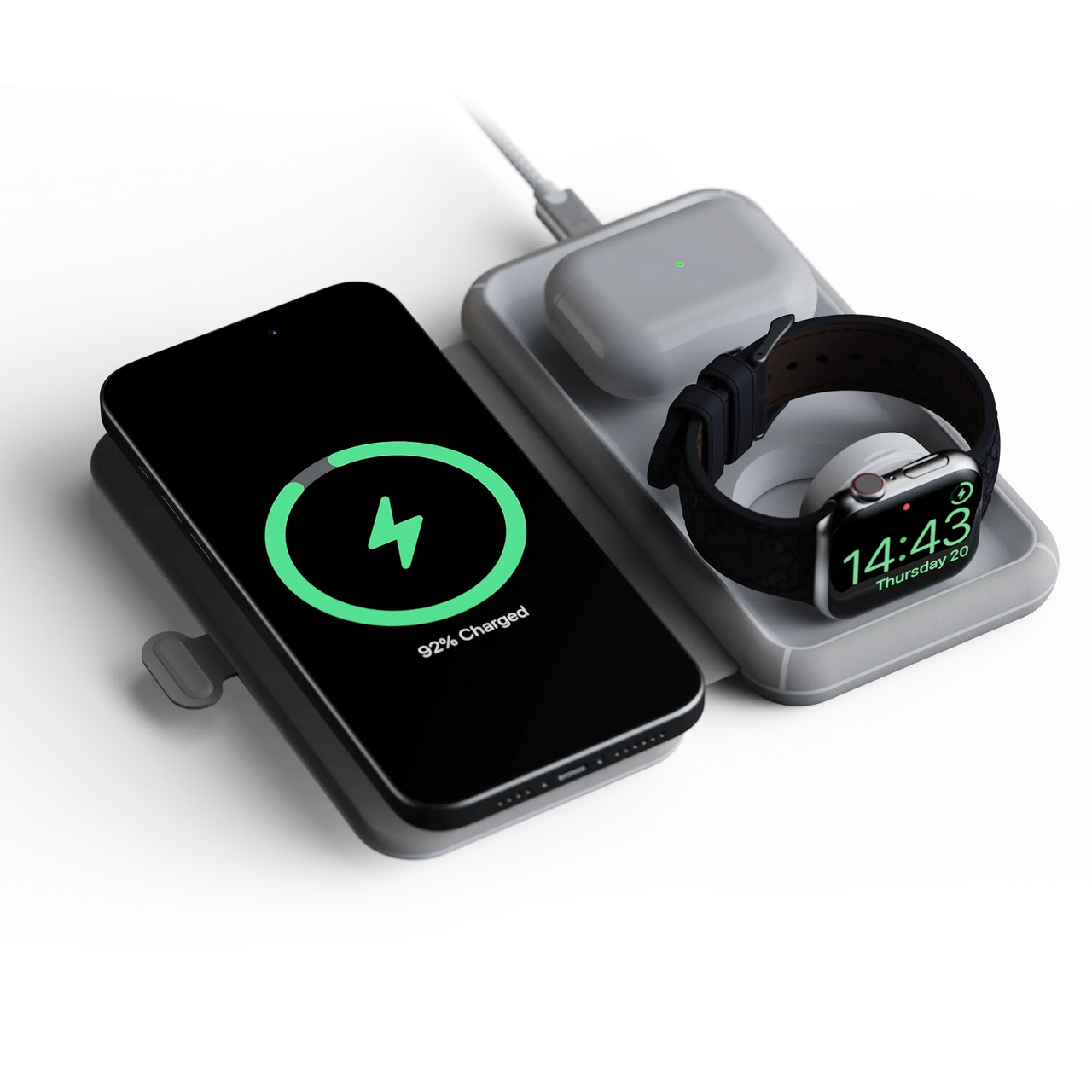 Foldable Wireless Travel Charger 3in1