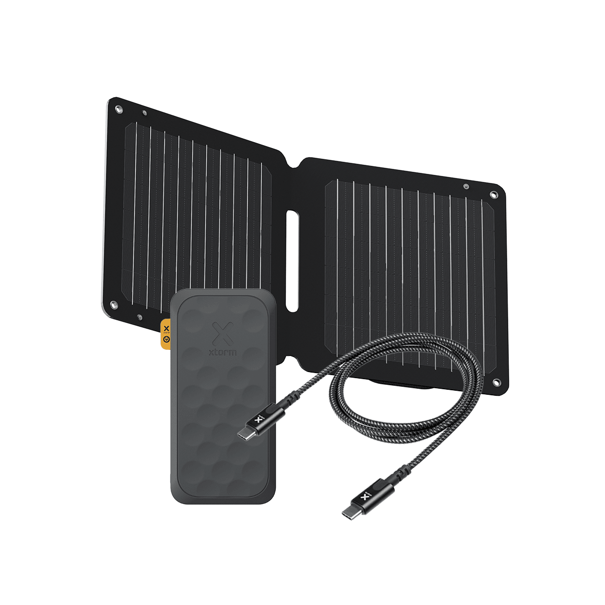 14W Portable Solar Panel + FS5 Power Bank 10.000 mAh + USB-C PD Cable 100W Bundle - Xtorm EU