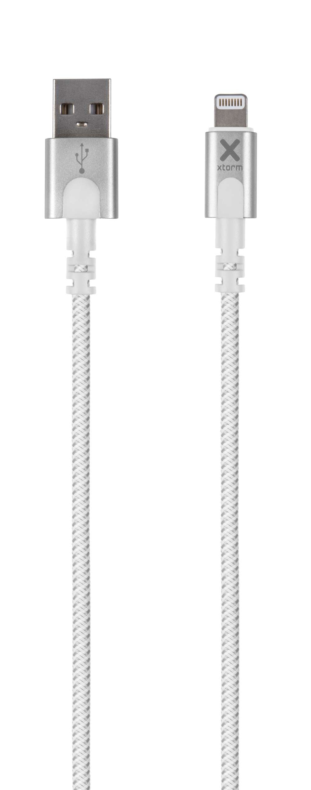 CABLE USB A/LIGHTNING MFI 3M BLANC : ascendeo grossiste Câbles