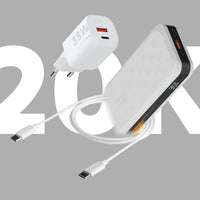 Thumbnail for FS5 Dusk White 20.000 35W + 35W Fastcharger + USB-C PD Cable 100W Bundle - Xtorm EU